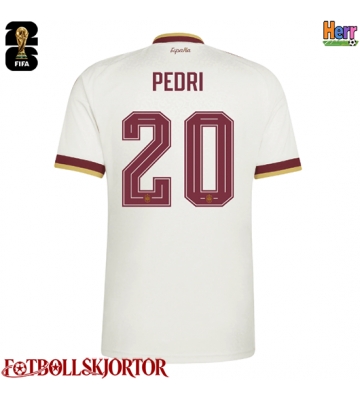 Spanien Pedri Gonzalez #20 Bortatröja VM 2026 Kortärmad